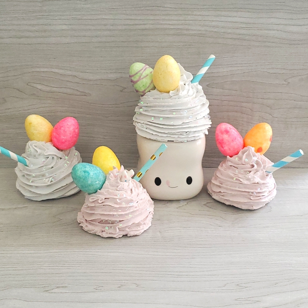 4 Easter Marshmallow Mug Faux Whip Toppers